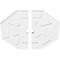 Ekena Millwork Logan Architectural Grade PVC Contemporary Ceiling Medallion, Two Piece, 32"OD x 3"ID x 11"C x 1"P CMP32LG2-03000 - alternate 2
